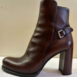 Prada Brown Leather Boots - Excellent Condition